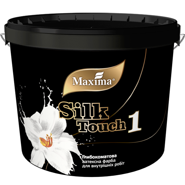 Фарба латексна MAXIMA Silk Touch 1, біла, глибоко матова, 12 кг